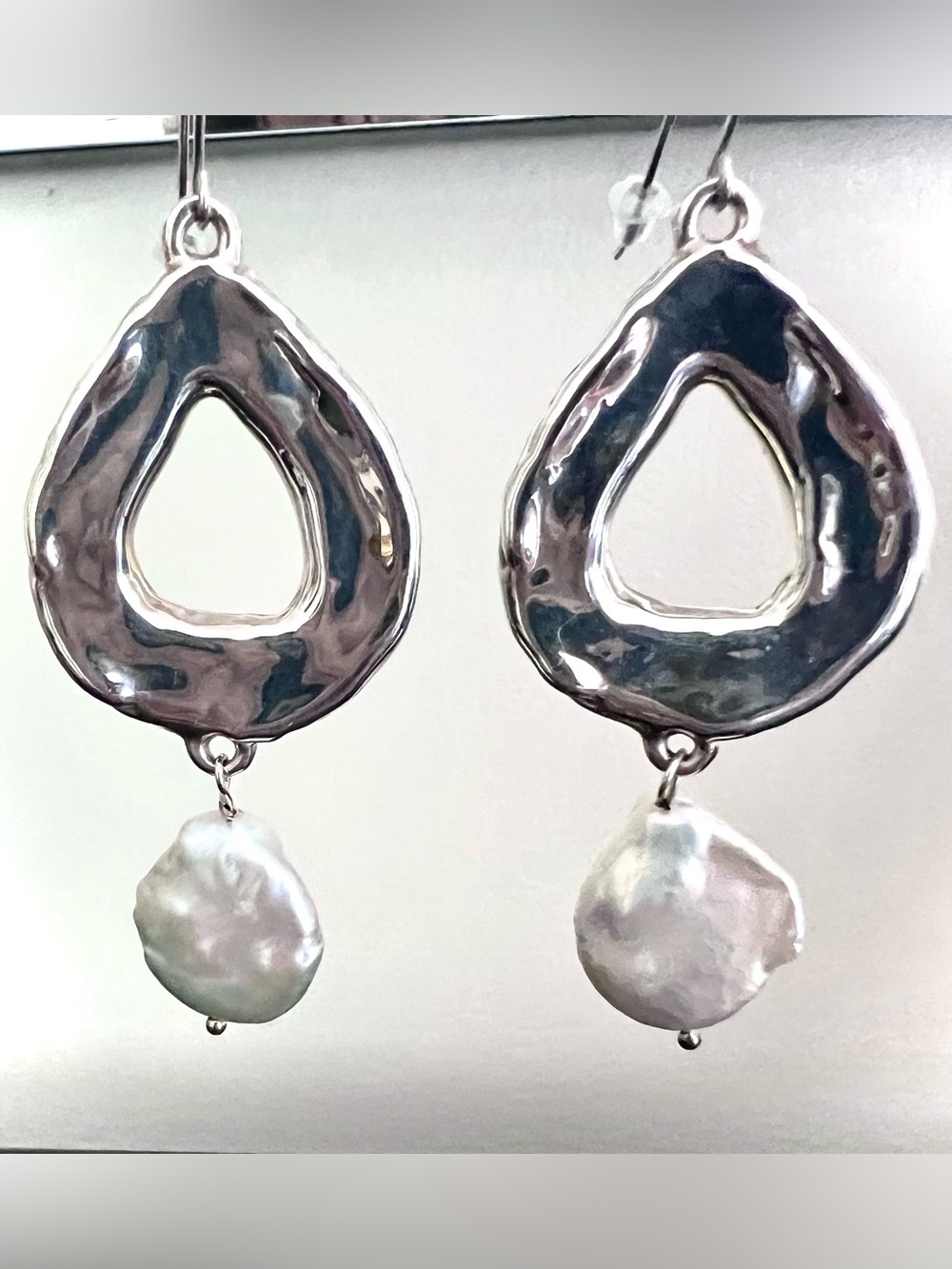 RARE E&L Sterling Silver & Freshwater Pearl Earrings